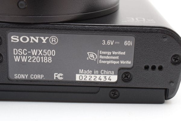 Sony Cyber-shot DSC-WX500 Black