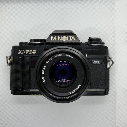 Minolta X-700 with 50mm f/1.7, front