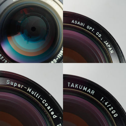 Pentax Super Multi Coated Takumar 200mm f4 M42 - Filem.sg