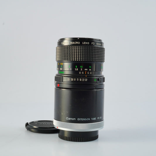 Canon New FD 50mm f3.5 Macro + Extension Tube FD 50 - Filem.sg