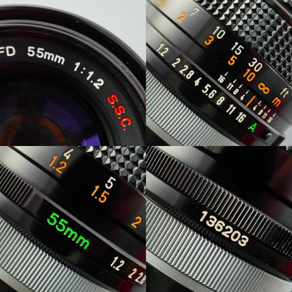 Canon FD 55mm f1.2 S.S.C. - Filem.sg