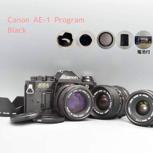 Canon AE-1 Program (Black) with 3 NFD lenses - Filem.sg