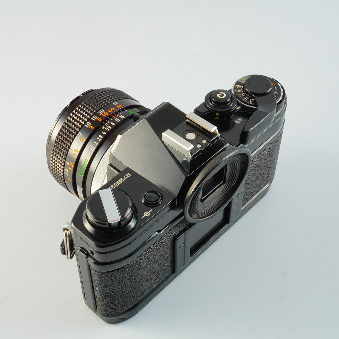 Canon AE-1 Black + FD 50mm f1.4 S.S.C. - Filem.sg