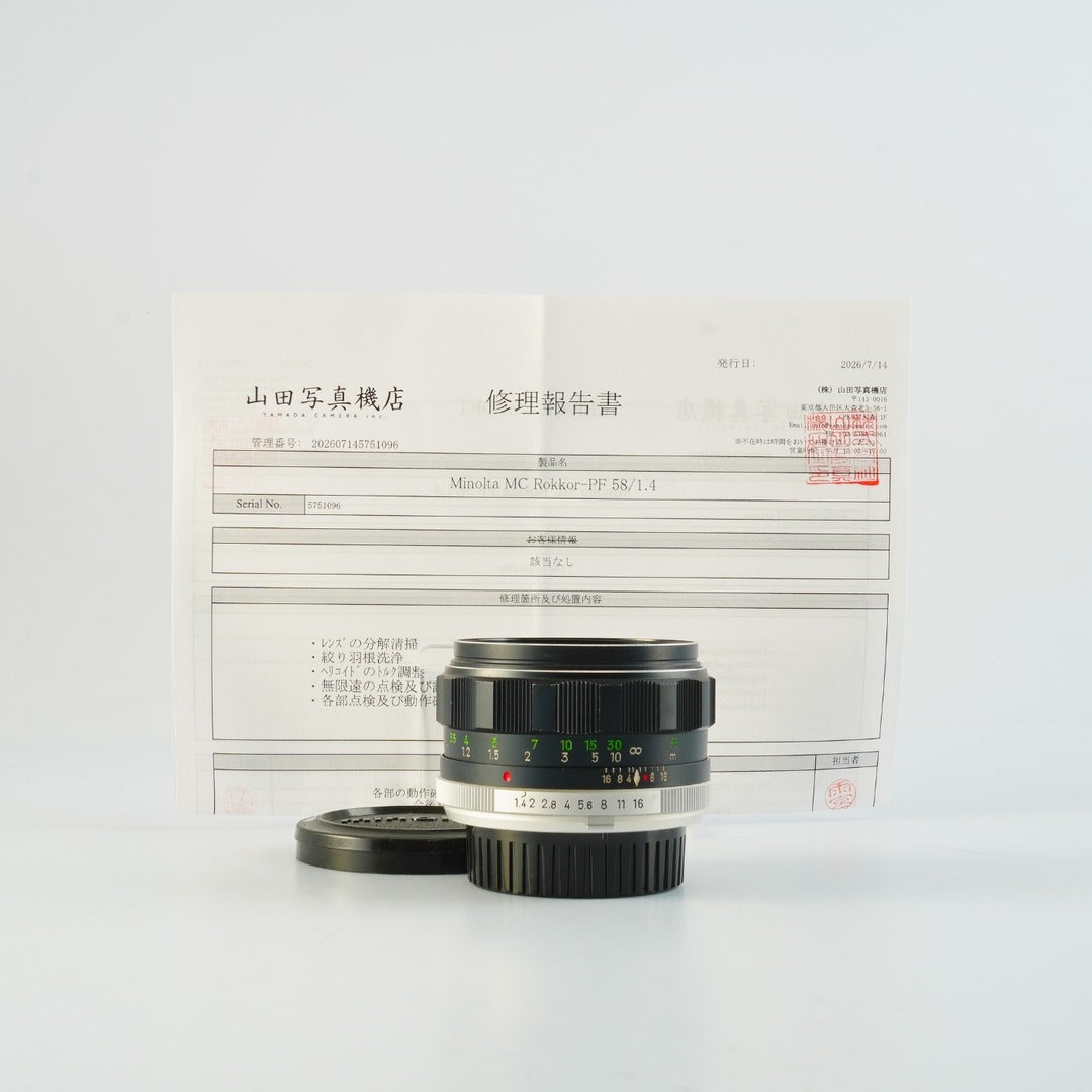 Minolta MC ROKKOR-PF 58mm f1.4 - Filem.sg