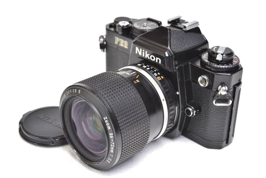 Nikon FE2 (Black) with Series E Zoom 35mm SLR film camera